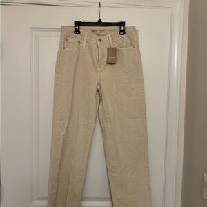 Madewell x Donni Women's Cream colored Jeans NWT